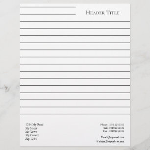 En-tête De Lettre Personnalisé simple