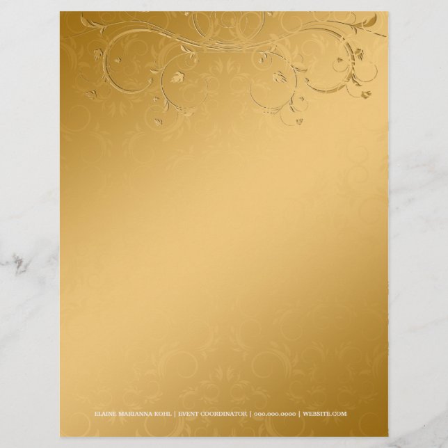 En-tête De Lettre Personnalisée 311-Golden devinent l'en-tête de lettre (Devant)