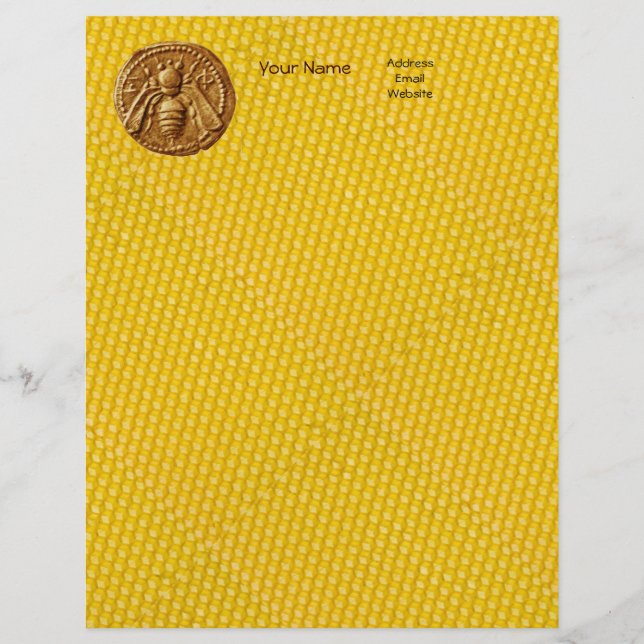 EN-TÊTE DE LETTRE PERSONNALISÉE HONEY BEE, MAINTIEN DE L'OEUVRE (Devant)