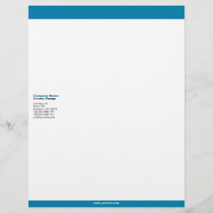 En-tête De Lettre Personnalisée Le bleu Cerulean barre l'en-tête de lettre
