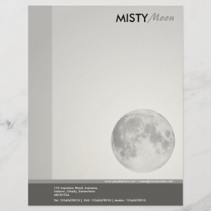 En-tête De Lettre Personnalisée Misty Moon (Papier à feutre)