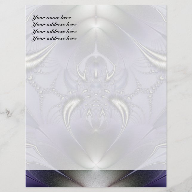 En-tête De Lettre Personnalisée Ornement Violet (Devant)