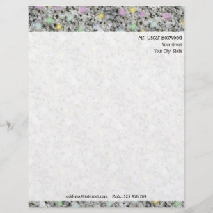 En-tête De Lettre Personnalisée Pastels personnalisés de roche avec l'adresse de