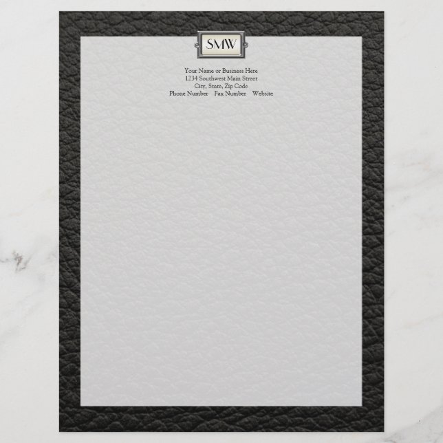 En-tête De Lettre Personnalisée Personnalisation masculine exécutive à 3 lettres m (Devant)