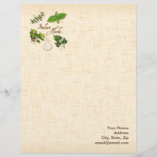 En-tête De Lettre Personnalisée Personnaliser Italien Herbes Papier à lettres
