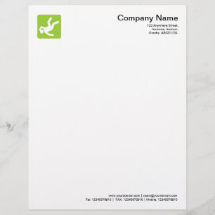En-tête De Lettre Personnalisée Symbole de l'homme tombé - Martian Green