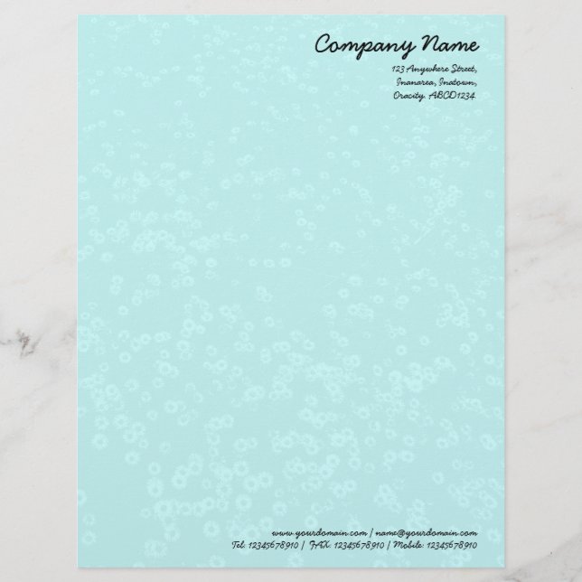 En-tête De Lettre Personnalisée Tapis de marguerites - bleu pâle (Devant)