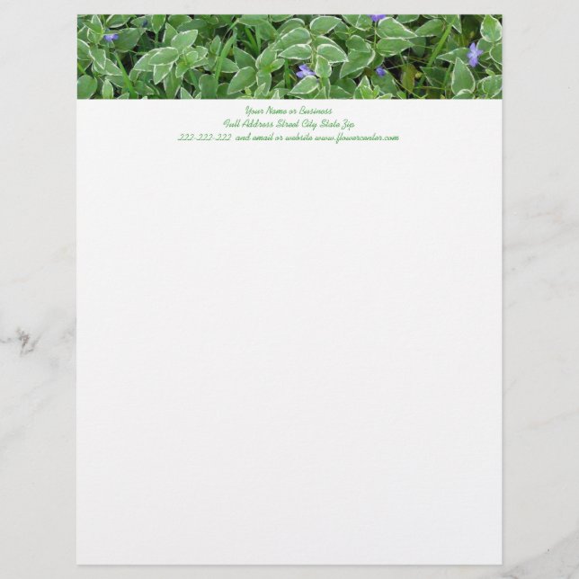 En-tête De Lettre Personnel fait sur commande ou affaires de vigne (Devant)