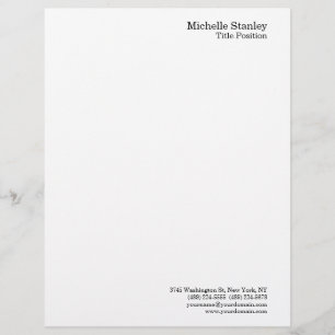 En-tête De Lettre Plaine moderne minimaliste