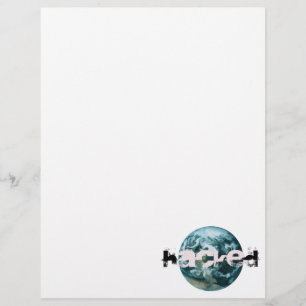 En-tête De Lettre planète Terre piratée