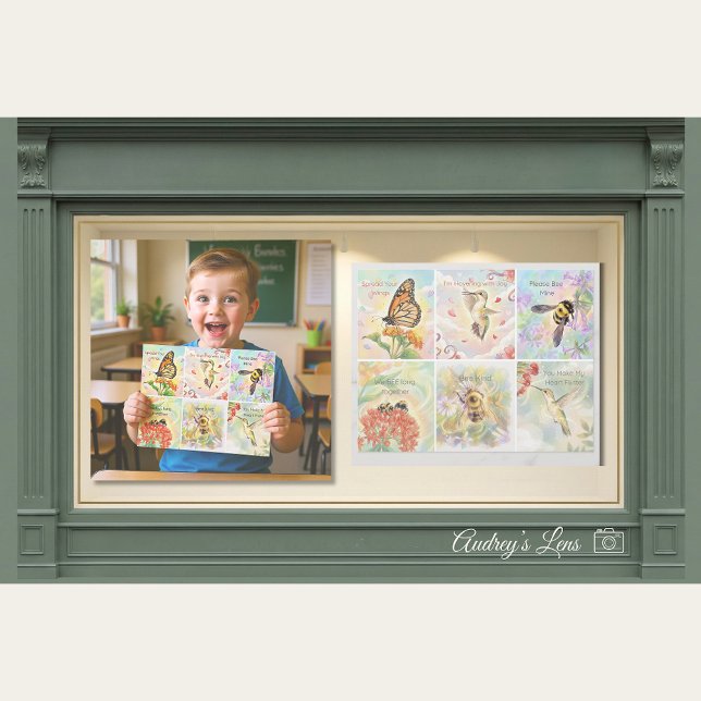 En-tête De Lettre Pollinator Classroom Valentines - 6 per Sheet  (Créateur téléchargé)