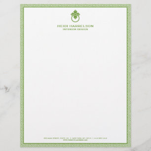 En-tête De Lettre Porte vintage - Logo - Knocker Bordure verte