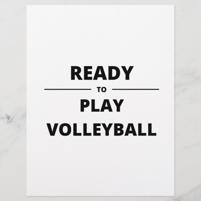 EN-TÊTE DE LETTRE PRÊT À JOUER AU VOLLEYBALL (Devant)