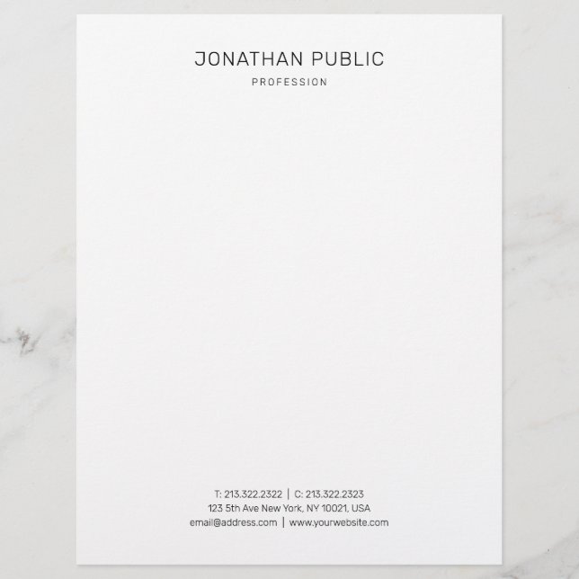 En-tête De Lettre Professionnel moderne blanc créatif de conception (Devant)