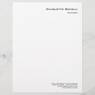 En-tête De Lettre Professionnel moderne minimaliste Plain
