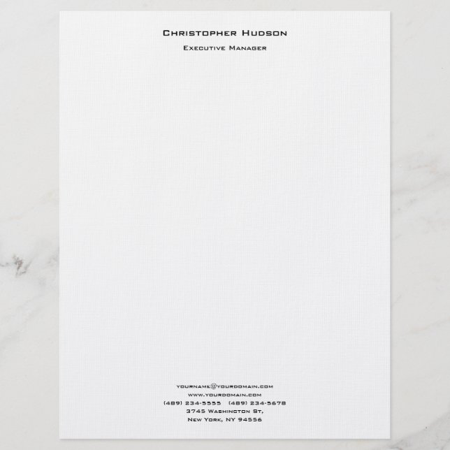En-tête De Lettre Professionnel Moderne Minimaliste Simple Linge Sim (Devant)