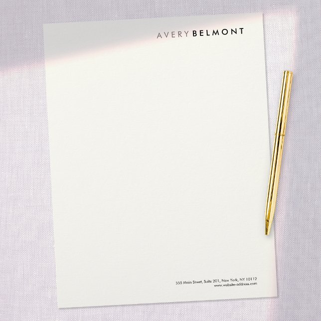 En-tête De Lettre Professionnel Moderne Simple Minimaliste (Créateur téléchargé)