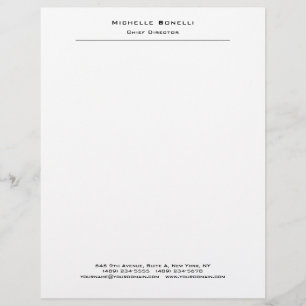 En-tête De Lettre Professionnel Simple Moderne Minimaliste Blanc