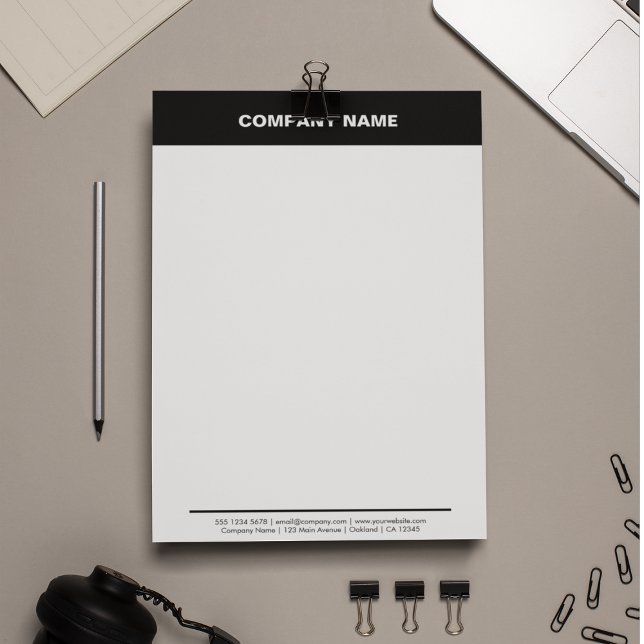 En-tête De Lettre Promo d'entreprise professionnelle (Créateur téléchargé)