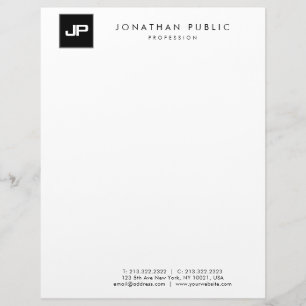 En-tête De Lettre Recyclé Monogramme minimaliste Modèle Élégant