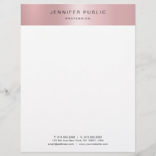 En-tête De Lettre Rose élégant Gold Modern Cute Design Modèle