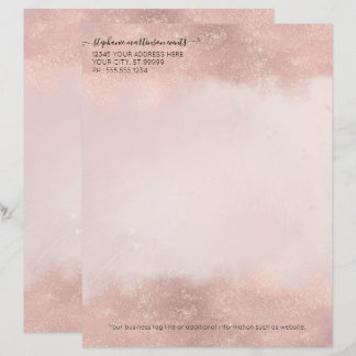 En-tête De Lettre Rose Gold Elegant Salon professionnel maquillage d