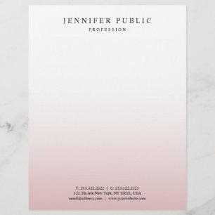 En-tête De Lettre Rose populaire Gold White Modern Modèle Élégant