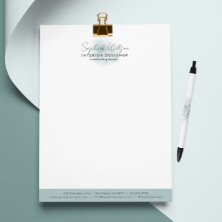 En-tête De Lettre Signature aquarelle professionnelle élégante pour