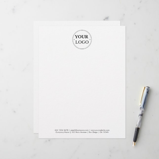 En-tête De Lettre Simple Business Logo Modern (Devant/Arrière en situation)
