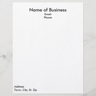 En-tête de lettre simple d'affaires