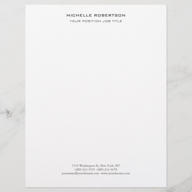 En-tête De Lettre Simple minimaliste moderne professionnel (Devant)