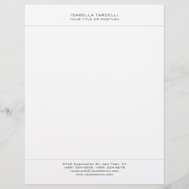 En-tête De Lettre Simple minimaliste simple moderne professionnel (Devant)