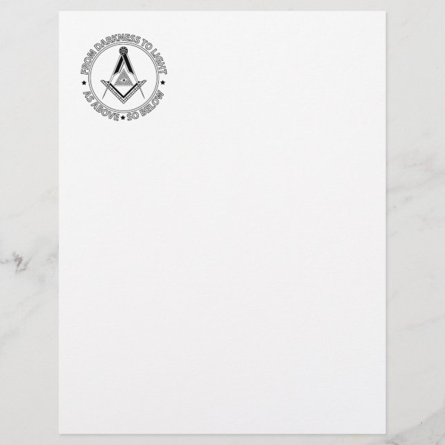 En-tête De Lettre Symbole de franc-maçonnerie (Devant)