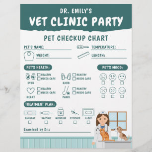 En-tête De Lettre Tableau de contrôle de santé pour animaux de compa