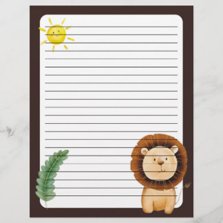 En-tête De Lettre Taille En-Tête De Papier Lion