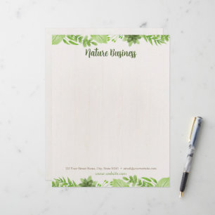 En-tête De Lettre Tête de lettre Arrière - plan Feuille verte