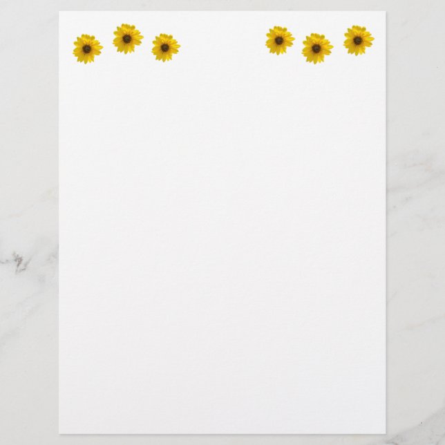 En-tête De Lettre Tête de tournesol rétroéclairé (Helianthus) (Devant)