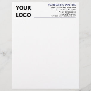 En-tête De Lettre Texte personnalisé du logo de l'entreprise Info En