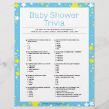 Trivia baby shower [bleu nuit étoilé]