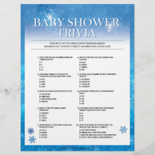 En-tête De Lettre Trivia bébé [bleu neigeux]