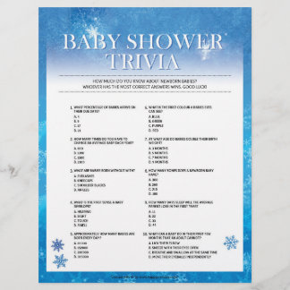 En-tête De Lettre Trivia bébé [bleu neigeux]