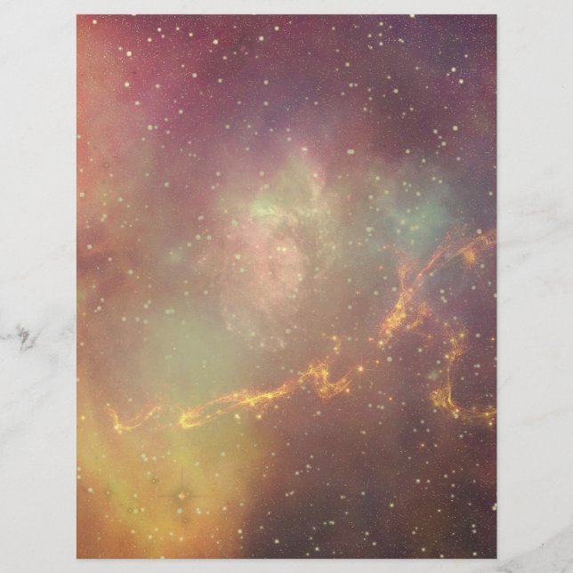 En-tête De Lettre Univers de cosmos de manière laiteuse de galaxie (Devant)