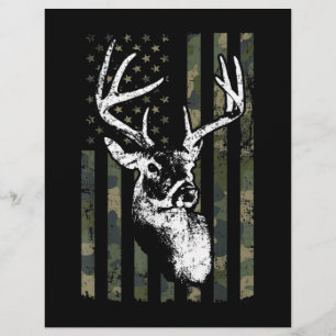 En-tête De Lettre Whitetail Buck Deer Hunting USA Camouflage Amériq