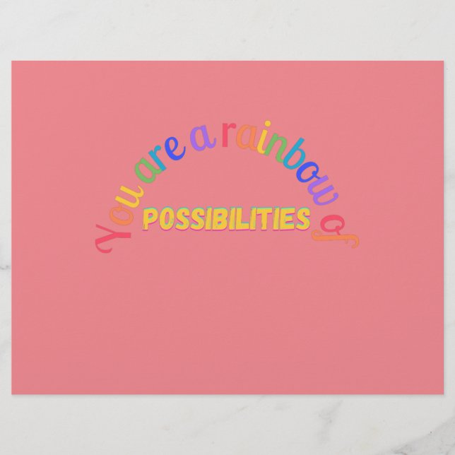 En-tête De Lettre You are a rainbow of possibilities (Devant)