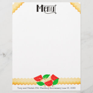 En-tête du menu de pâtes au basilic de tomate