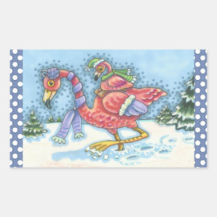 EN TÊTE FLAMANTS ROSES ROSE DU SUD STICKERS DE VAC