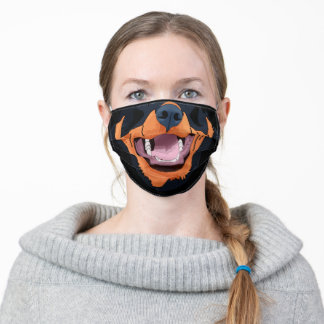 En Tissu Visage de la tête de masque Rottweiler