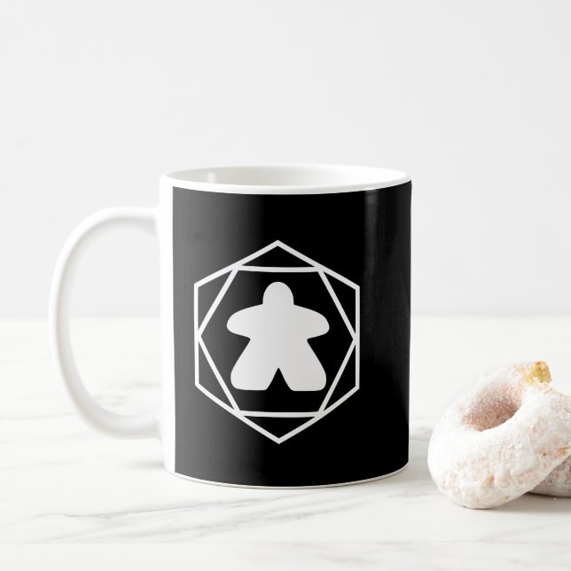 En tout temps Meeple White Art Mug (Avec donut)