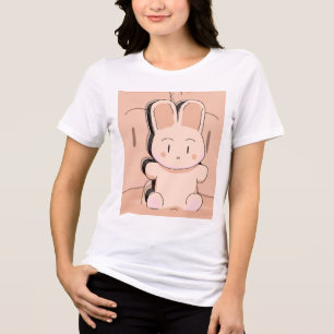 En Tri-matière Adoptez le T-Shirt Lapin Minimaliste de Luxe Silen