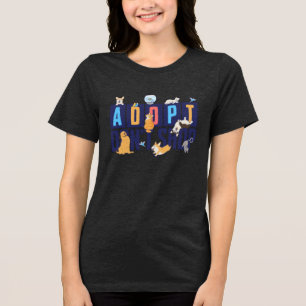 En Tri-matière Adoptez, n'achetez pas ! T-shirt